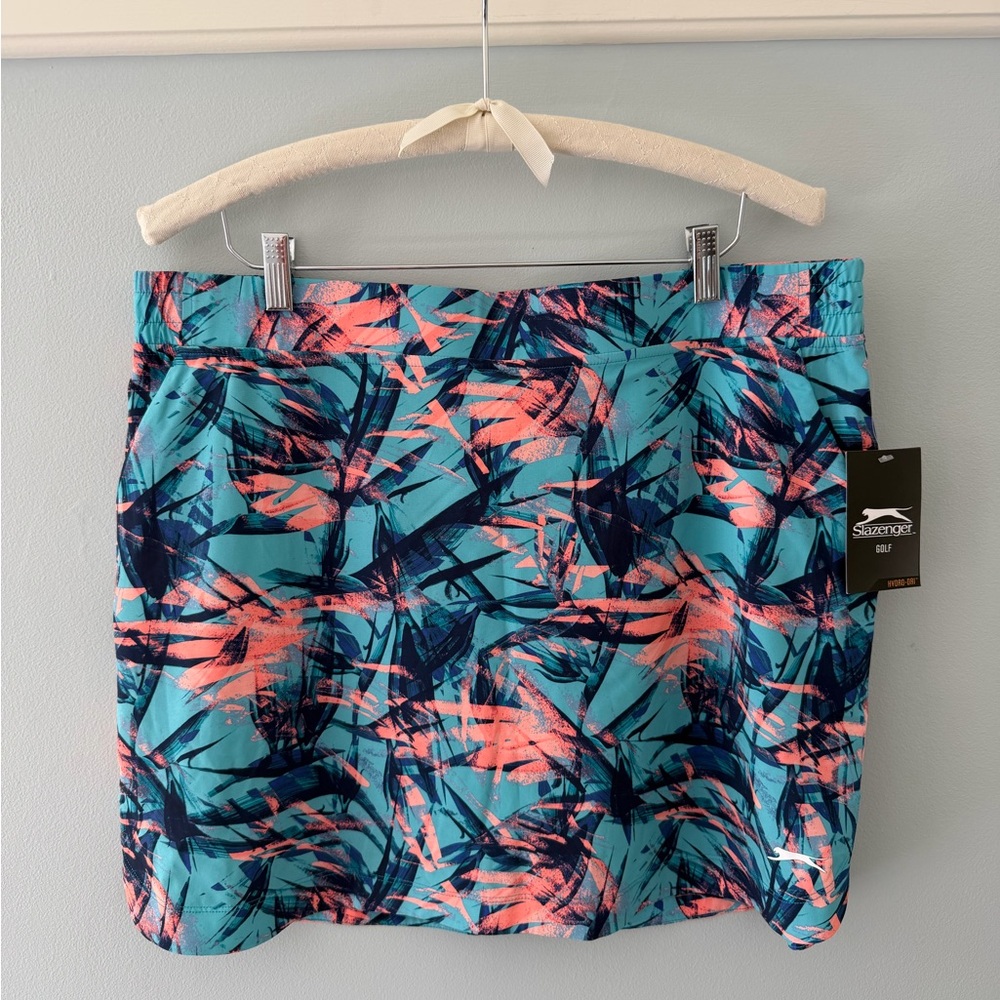 NWT - Slazenger Tropical Cayman Abstract Print Mini Skort (XL)